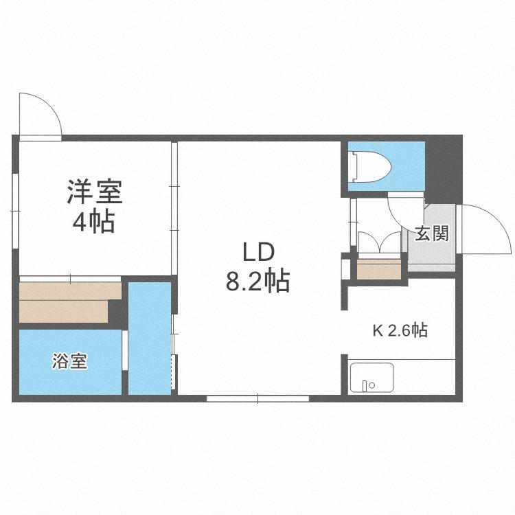 ELISE-L(1LDK/2階)の間取り写真