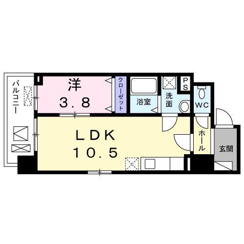 アルテミスコート(1LDK/4階)の間取り写真