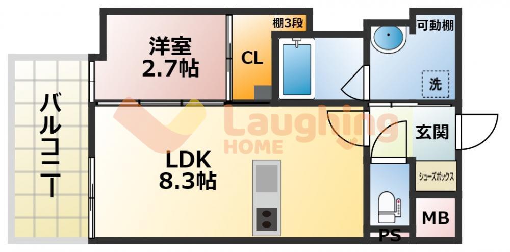 RESIDENCE花畑(1LDK/10階)の間取り写真