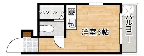 NODACO宇品神田(ワンルーム/4階)の間取り写真