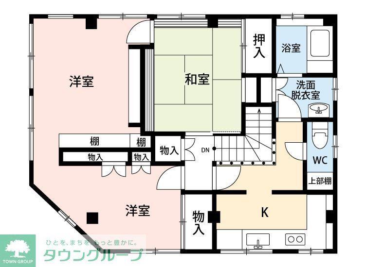 竹仲ビル(2K/3階)の間取り写真