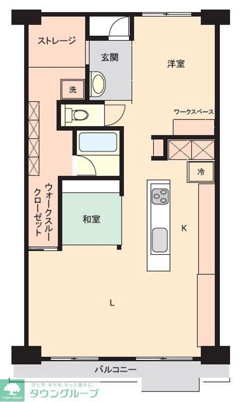 ルミエール厚木(1LDK/2階)の間取り写真