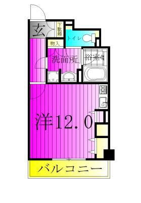 KAMEI.BLD(ワンルーム/3階)の間取り写真