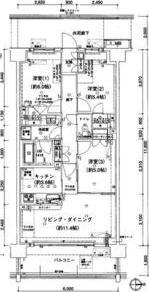 プレミスト南柏(3LDK/3階)の間取り写真