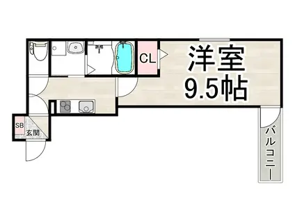 F ASECIA SOMNUS(1K/3階)の間取り写真