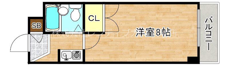 ロイヤル巽(1K/5階)の間取り写真