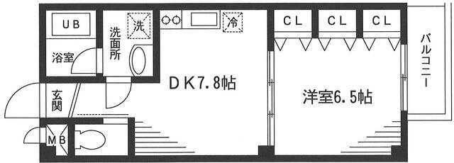 ネイチャータウン(1DK/1階)の間取り写真