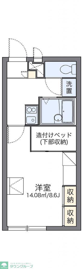 レオパレスパインマノワール(1K/2階)の間取り写真