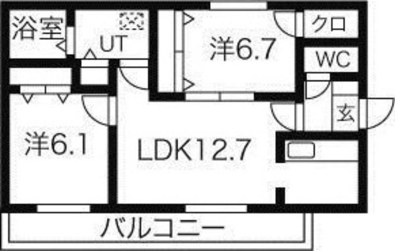 グランメゾン新川(2LDK/3階)の間取り写真