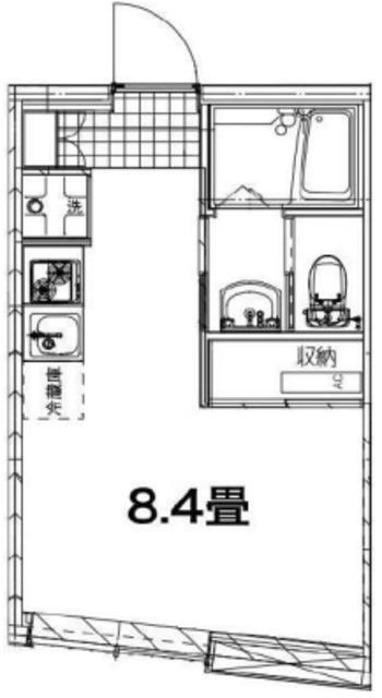 SUERTE府中(ワンルーム/2階)の間取り写真