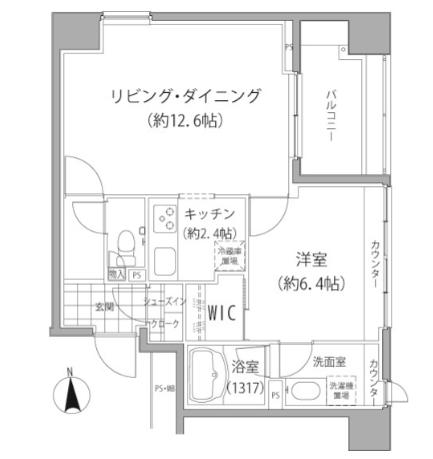 エーデル練馬(1LDK/2階)の間取り写真