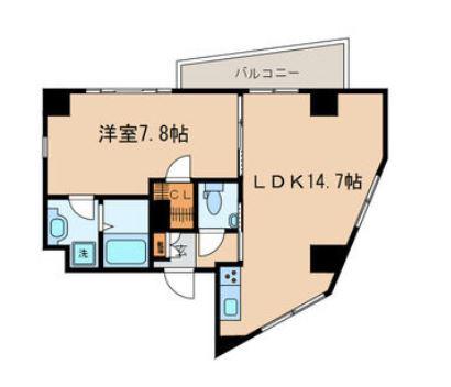 AG西麻布I(1LDK/7階)の間取り写真