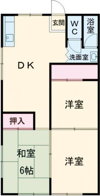 コーポカミカワ(3DK/3階)の間取り写真