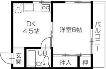 RENO-MINAMISAKO(1DK/1階)の間取り写真