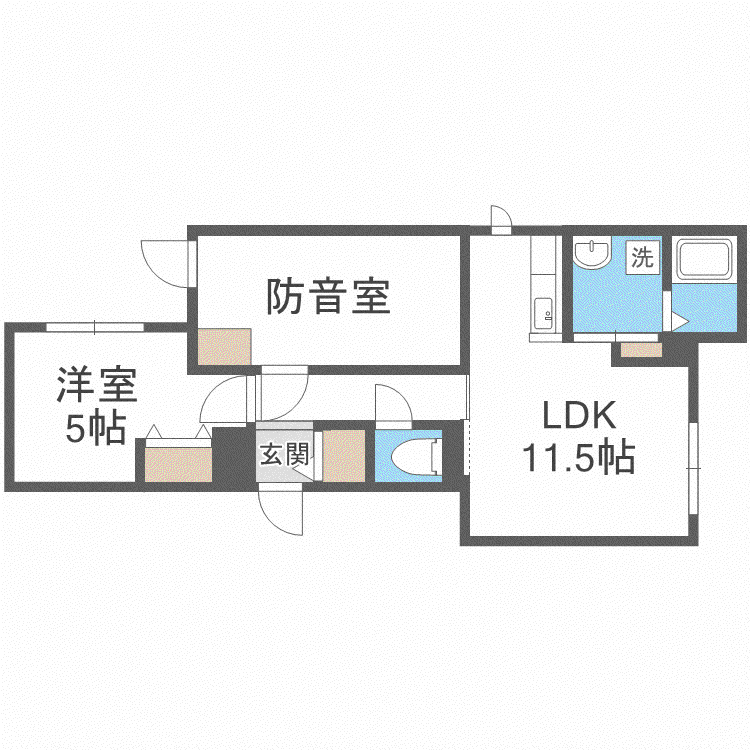 グランラヴィI(2LDK/3階)の間取り写真