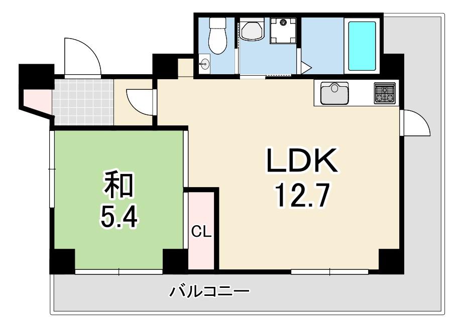 宮川ナガノ(1LDK/3階)の間取り写真