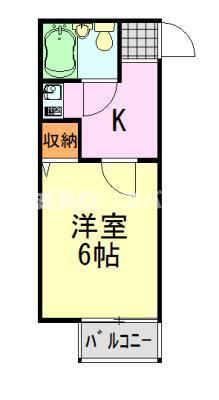 ジュネパレス千葉第32(1K/3階)の間取り写真