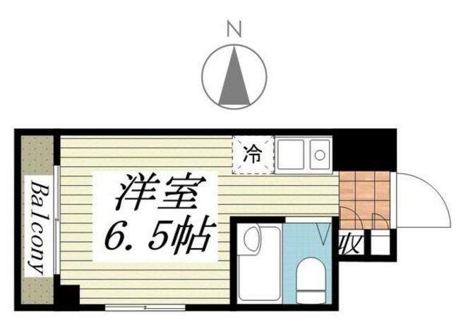 フォーラムイン・東京(ワンルーム/4階)の間取り写真
