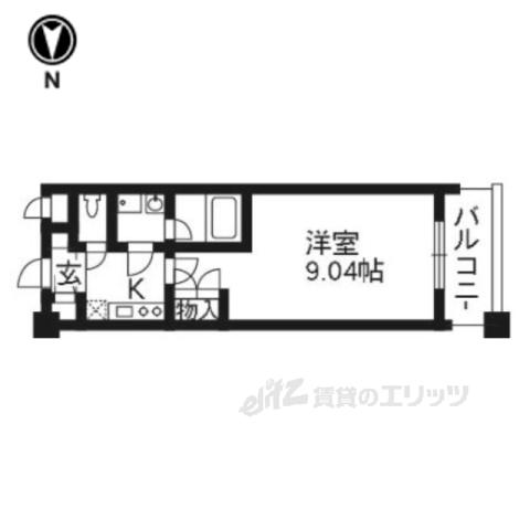 HF烏丸鞍馬口レジデンス(1K/6階)の間取り写真