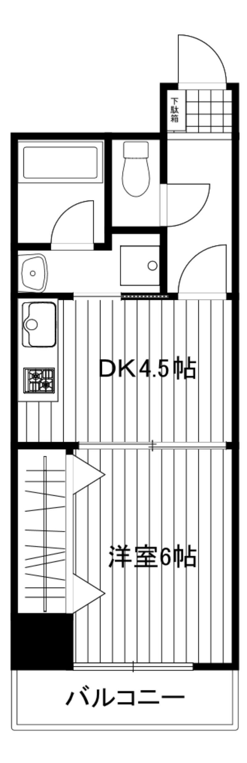 グランヴィア河原町(1DK/10階)の間取り写真
