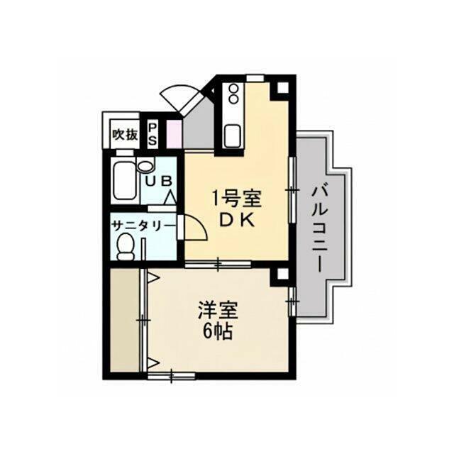 OKURAYAMA HILLS(1DK/2階)の間取り写真