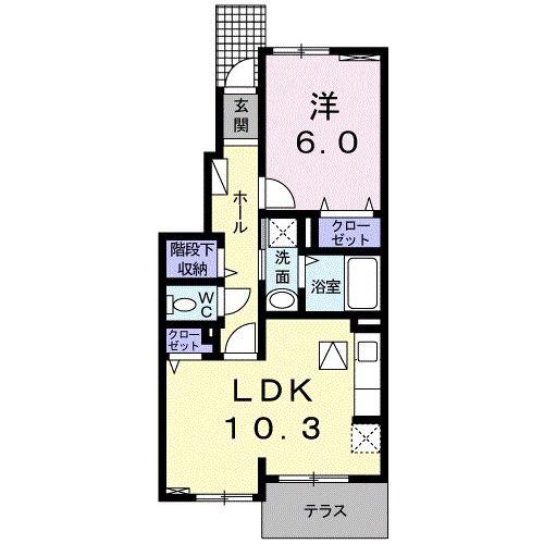 アバンツァート参番館(1LDK/1階)の間取り写真