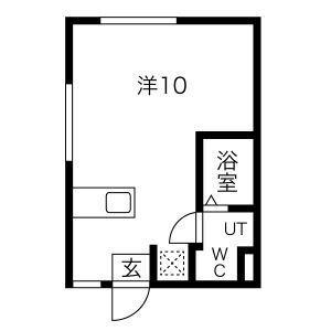 AYASE212(ワンルーム/2階)の間取り写真