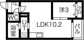 JACK SAKAE I(1LDK/2階)の間取り写真