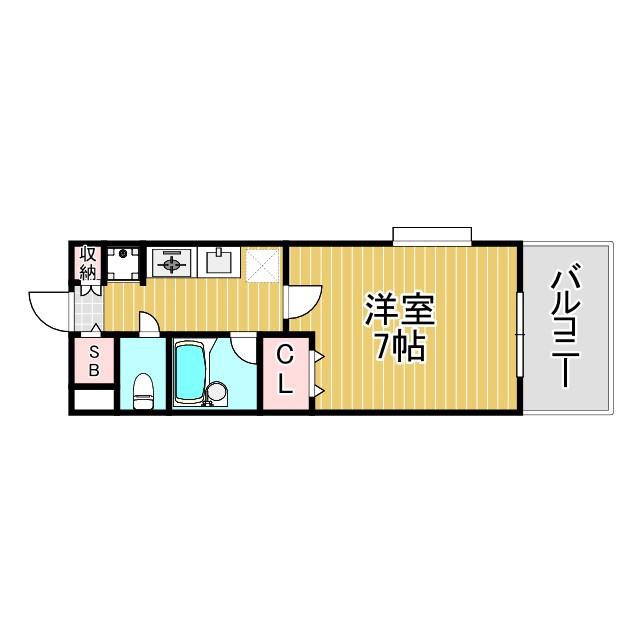 ステラハウス20(1K/1階)の間取り写真