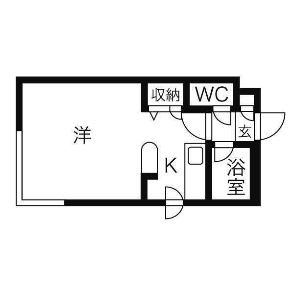 ラピーノ276(1K/3階)の間取り写真