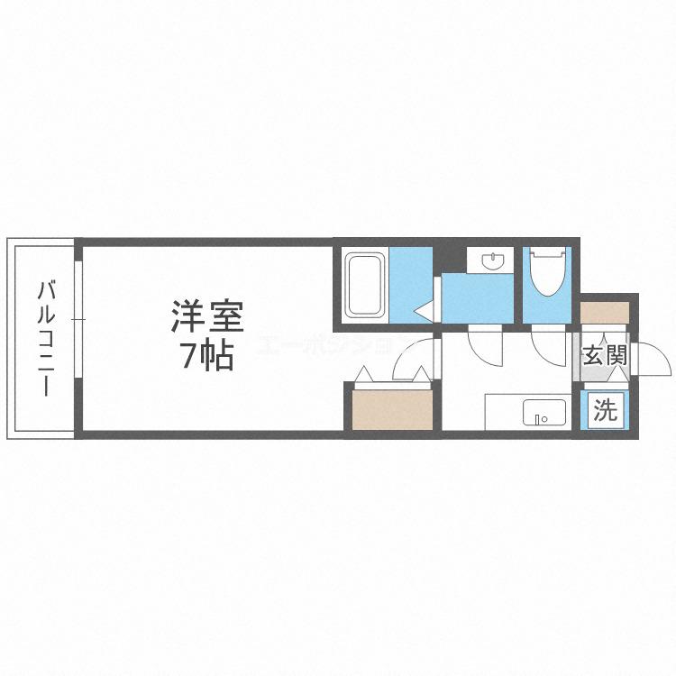 エスリードレジデンス大阪難波(1K/10階)の間取り写真