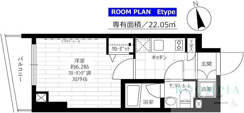 ステージグランデ上落合(1K/3階)の間取り写真