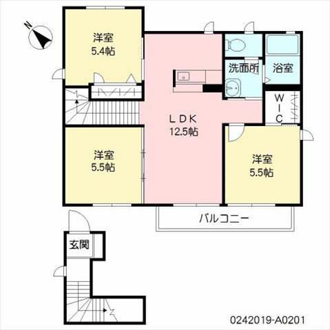 シャーメゾン明和 (3LDK/2階)の間取り写真