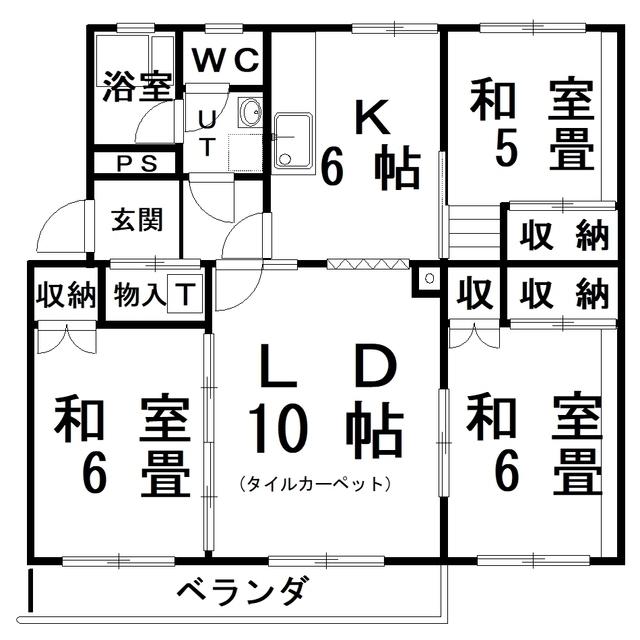 コーポアルト(3LDK/3階)の間取り写真