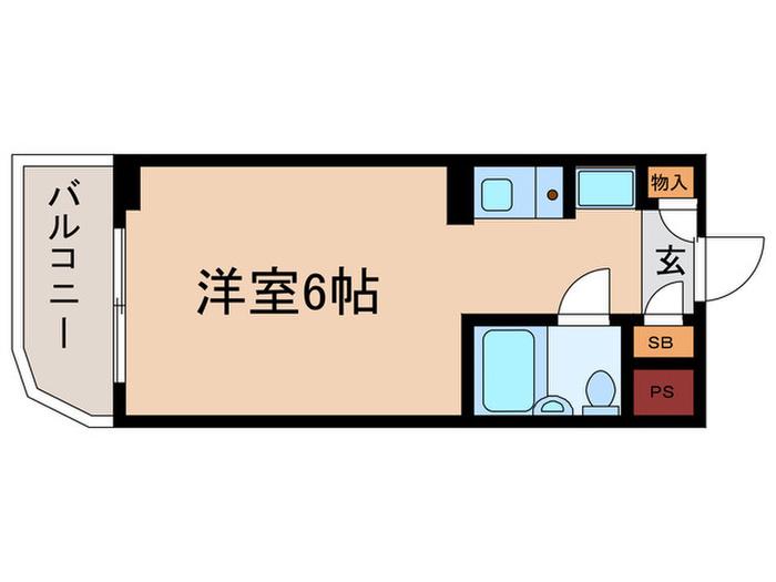 グローリア初穂西早稲田(ワンルーム/1階)の間取り写真