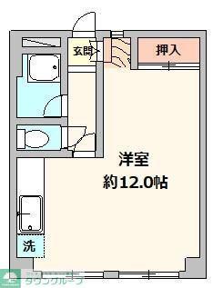 桜井ビル(ワンルーム/3階)の間取り写真
