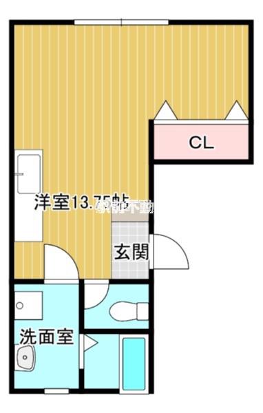 泉マンション(ワンルーム/2階)の間取り写真