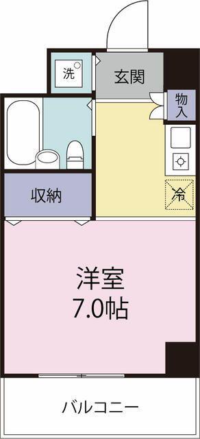 クレストJ(ワンルーム/5階)の間取り写真