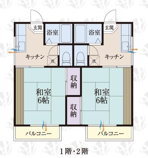 BCASA木更津IIRE-BORN(1K/1階)の間取り写真