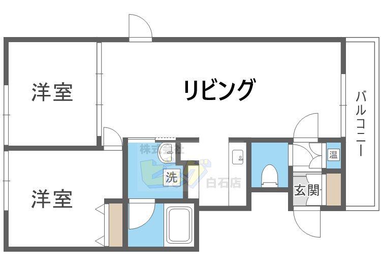 EMINENCE美園85(2LDK/2階)の間取り写真