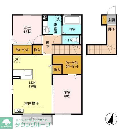 サクラーレ(2LDK/2階)の間取り写真