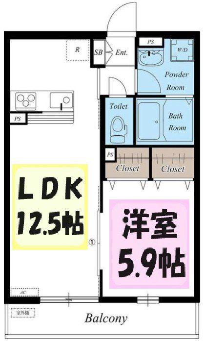フィレンツェ(1LDK/1階)の間取り写真