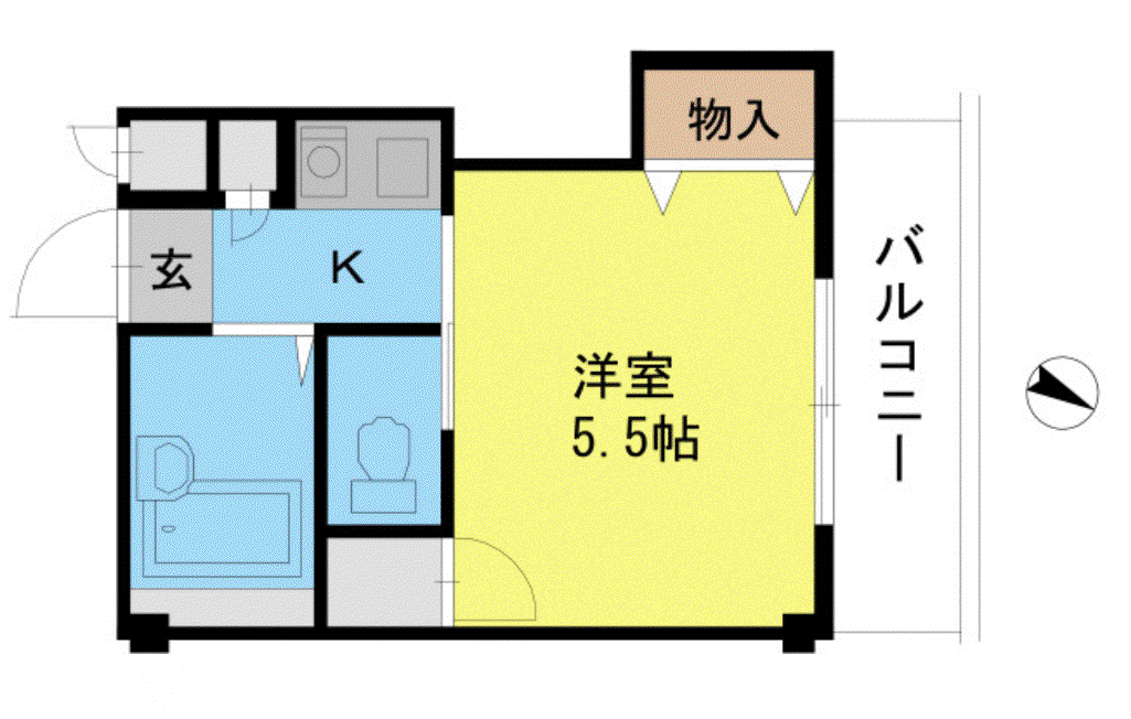 ステイトリー川口屋(1K/3階)の間取り写真
