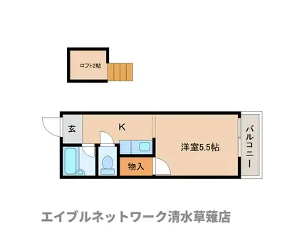 セントヴィレッジK(ワンルーム/1階)の間取り写真