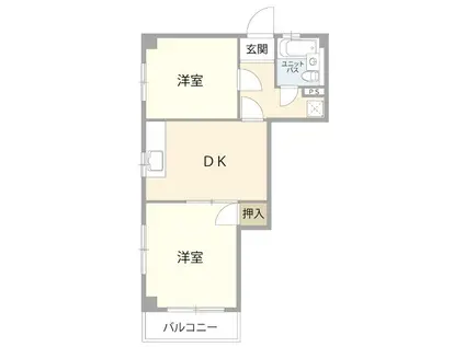 プラタナス30(2DK/3階)の間取り写真