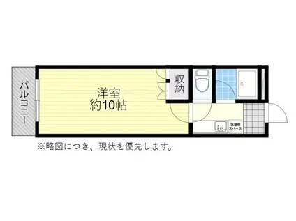 ツツミビル(1K/3階)の間取り写真
