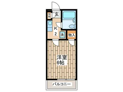 ベルメゾン(1K/3階)の間取り写真