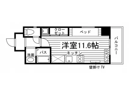 グランソフィア一社(1K/4階)の間取り写真