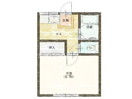 SAYANOアパート(1K/2階)の間取り写真