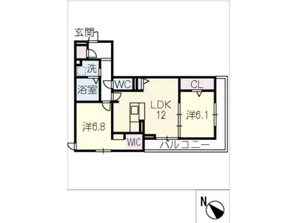 プラム86(2LDK/3階)の間取り写真